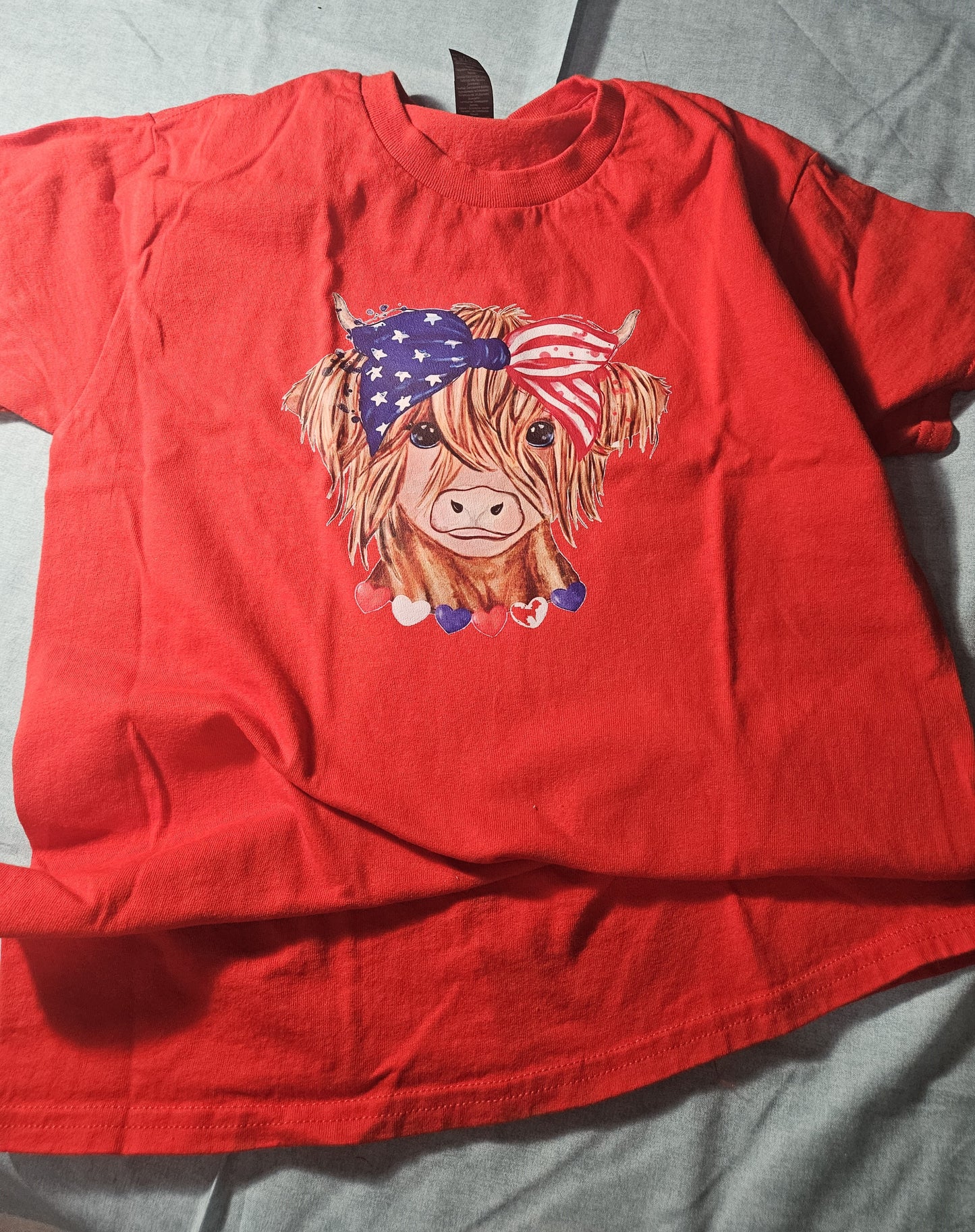Patriotic Cow Red