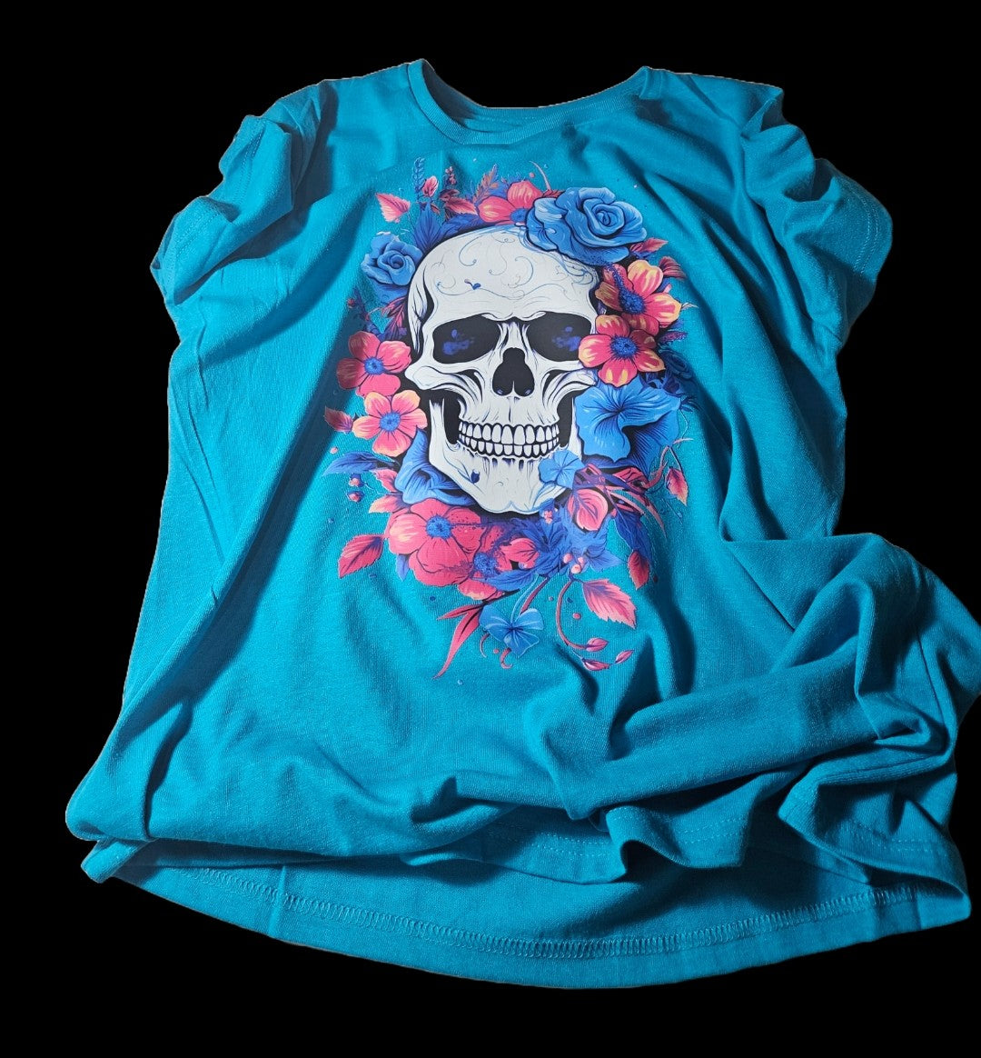 Skull With Flowers Shirt