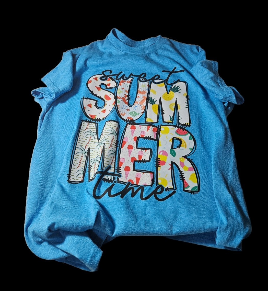 Sweet Summer Time Shirt Blue