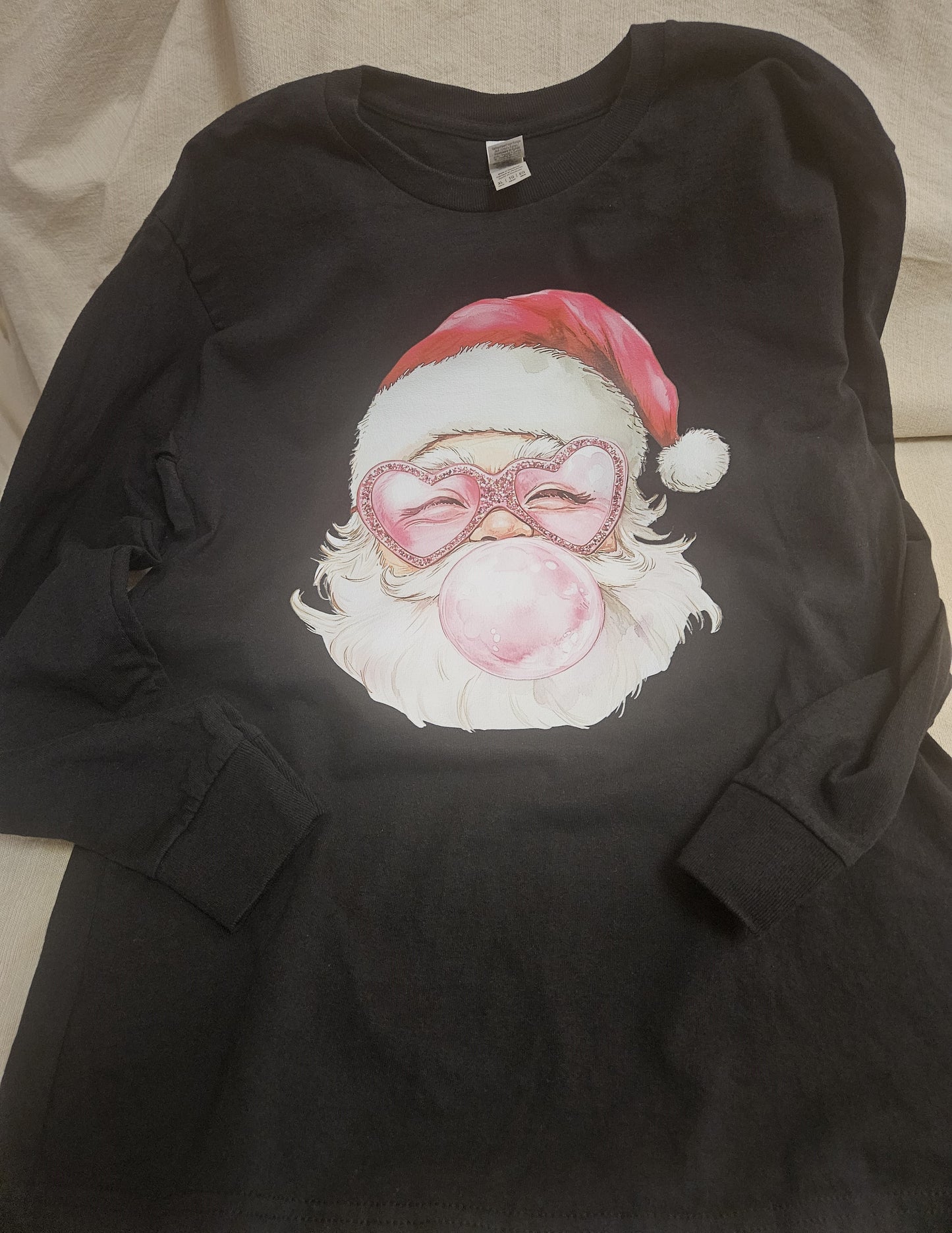 1 Bubble Gum Santa Long Sleeves