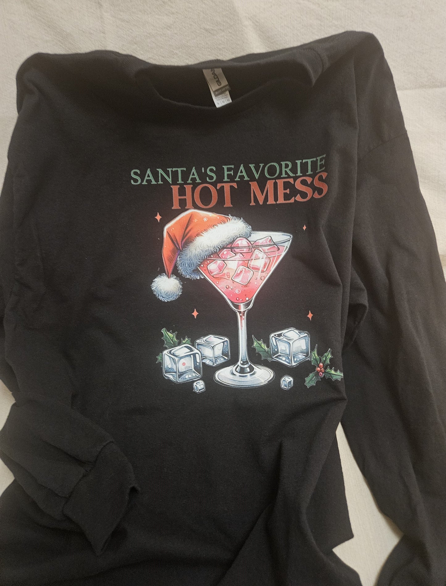 1 Santa's Favorite Hot Mess Long Sleeves